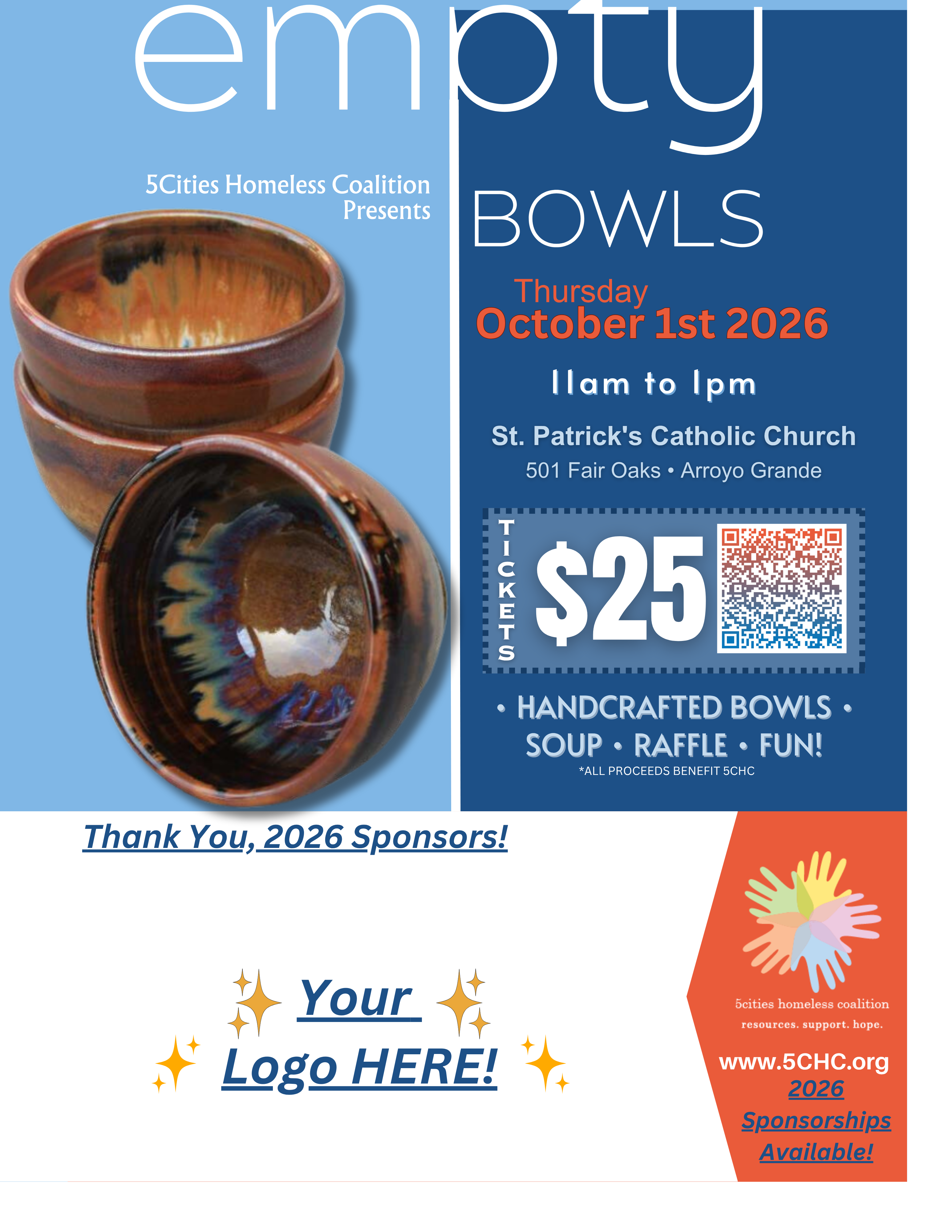 Empty Bowls 2026 Sponsor Logos